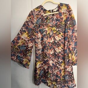 Love, Fire Multicolor Abstract Dress